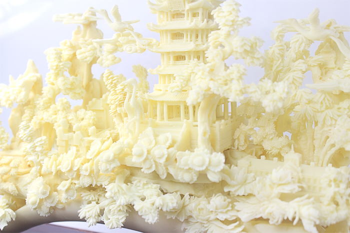 湖北工藝品黃鶴樓骨雕高檔禮品