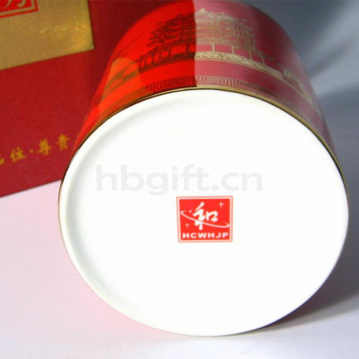 黃鶴樓特色文化禮品 黃鶴樓禮品 紅瓷筆筒