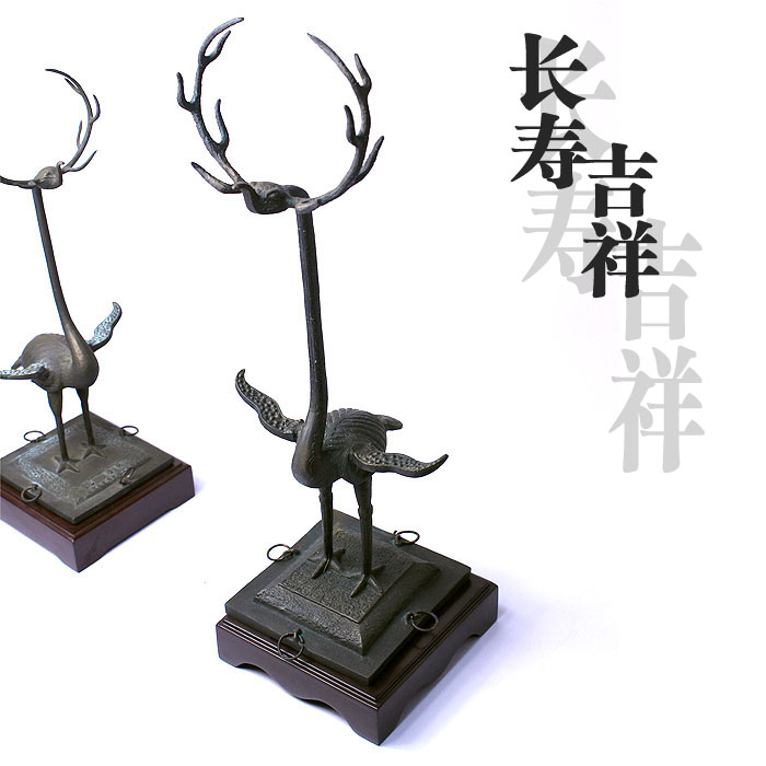 湖北省博物館 紀念禮品 高端人士鐘愛(ài) 鹿角立鶴青銅器