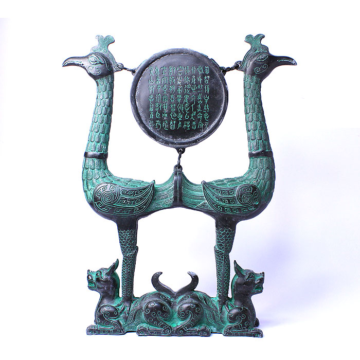 荊楚文化禮品 送貴賓的地方特色禮品 青銅虎座鳥(niǎo)架鼓